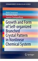 Growth and Form of Self-Organized Branched Crystal Pattern in Nonlinear Chemical System