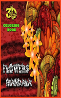 3D Flowers Mandala Coloring Book