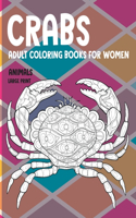 Adult Coloring Books for Women Large Print - Animals - Crabs