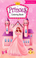 Princess Coloring Book for Kids Ages 4-8