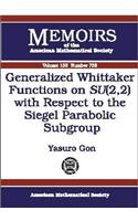 Generalized Whittaker Functions on SU(2, 2) with Respect to the Siegel Parabolic Subgroup
