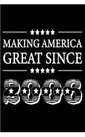 Making America Great Since 2006: Blank Lined Journal, Happy Birthday Trump Sketchbook, Notebook, Diary Perfect Gift For 13 Year Old Boys And Girls