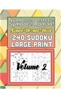 Simple-Normal-Hard 240 Sudoku Large Print