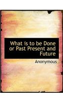 What Is to Be Done or Past Present and Future