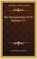 Interpretation Of St. Matthew V1