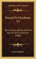 Recueil De L'Academie V4