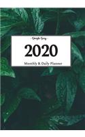 2020 Planner Daily and Monthly: On-The-Go Planner - Jan 1, 2020 to Dec 31, 2020: Daily & Monthly Planner + Calendar Views - Productivity Planner - Leaf & Autumn Cover Design