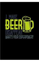 I make beer disappear. What's your superpower?: Food Journal - Track your Meals - Eat clean and fit - Breakfast Lunch Diner Snacks - Time Items Serving Cals Sugar Protein Fiber Carbs Fat - 110 pag