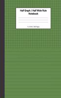 Half Graph / Half Wide Ruled Notebook