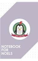 Notebook for Noels: Dotted Journal with Santa Penguin Merry Christmas Design - Cool Gift for a friend or family who loves holiday presents! - 6x9" - 180 White dotted pa