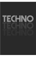 Techno: DIN A5 Notizbuch kariert