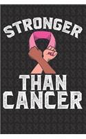 Stronger Than Cancer: Breast Cancer Awareness Journal 6X9 Blank Lined Journal Notebook - Breast Cancer Survivor Journal -Support Breast Cancer Research and Awareness