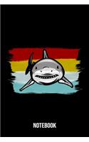 Notebook: Tiger Shark Notebook Blank Line Shark Sea Animal Journal Lined with Lines 6x9 120 Pages Checklist Record Book Take Notes Gift Planner Paper Men Wome