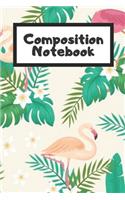 Composition Notebook: Flamingo Notebook Lined 110 Pages (6x9)