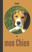 Cahier de mon chien: 110 pages - beagle chiot chien pet dog cane - suivi santé, soins médicaux, anniversaires, souvenirs