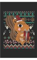 Ugly Christmas - Squirrel: Graph Paper Journal (6" X 9" - 120 Pages/ 5 Squares per inch) - Ugly Christmas Gift and Holiday Planner For Women, Men, Teens And Kids