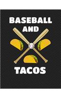 Baseball and Tacos Notebook - Sketchbook: 130 Pages 8.5 X 11 Blank Unlined Sketch Drawing Art Book Paper School Student Teacher Office