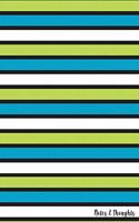 Notes & Thoughts: Journal - Notebook - Diary - Planner - Sketching -With a Stunning Glossy Coloured Stripey Designer Cover - 100 Ruled Pages - 6x9 Inches