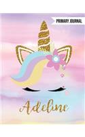 Adeline Primary Journal: Personalized Magical Unicorn Journals for Girls - The Perfect Diary Gift for K-2 Girl Write & Draw Notebook