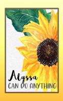 Alyssa Can Do Anything: Personalized Success Affirmation Journal for Women