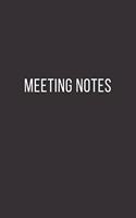 Meeting Notes: Lined Notebook, Diary, Journal