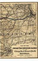 Chicago Vintage Map Field Journal Notebook, 100 pages/50 sheets, 4x6