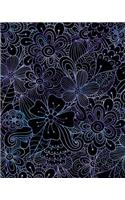 Journal Notebook Flower Pattern 4: 172 Lined Numbered Pages With 3 Index Pages For Easy Organization in Large 8 x 10 Size For Journaling, Writing, Planning or Doodling.(19 Artsy Lined Journals)