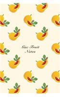Gac Fruit Notes: 6"x9" Unruled Blank Notebook Watercolor Texture Design Tropical Organic Fruit Pattern Cover. Matte Softcover Note Book Journal