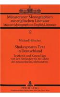 Shakespeares Text in Deutschland
