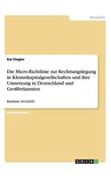 Die Micro-Richtlinie zur Rechnungslegung in Kleinstkapitalgesellschaften und ihre Umsetzung in Deutschland und Großbritannien: Richtlinie 2012/6/EU(German)