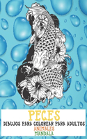 Dibujos para colorear para adultos - Mandala - Animales - Peces