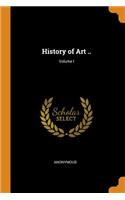 History of Art ..; Volume I