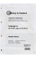 Language to Persuade, Argue and Advise Teacher's Portfolio
