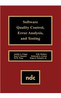 Software Quality Control, Error, Analysis