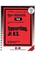 Typewriting, Jr. H.S.: Passbooks Study Guide