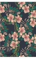 Password Book: Include Alphabetical Index With Tropical Pattern Hibiscus Flowers Leaves Cover