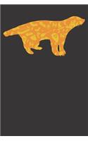 Notebook: Badger Halloween Party Pumpkin Pattern Gift Dot Grid Dotted 6x9 120 Pages