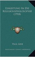 Einleitung In Die Religionsphilosophie (1918)