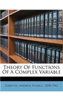 Theory of functions of a complex variable