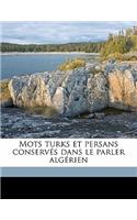 Mots Turks Et Persans Conserves Dans Le Parler Algerien