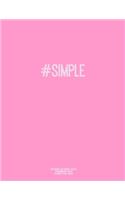 Notebook for Cornell Notes, 120 Numbered Pages, #SIMPLE, Pink Cover: For Taking Cornell Notes, Personal Index, 8.5"x11", Hashtag Series, Genius Edition