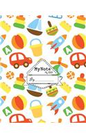 Notebook: My Note My Idea,8 x 10, 110 pages: Toy