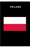 Poland: Country Flag A5 Notebook to write in with 120 pages