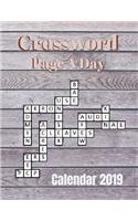 Crossword Page A Day Calendar 2019