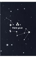 Thank you: All Purpose 6x9 Blank Lined Notebook Journal Way Better Than A Card Trendy Unique Gift Constellations