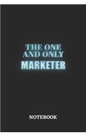 The One And Only Marketer Notebook: 6x9 inches - 110 graph paper, quad ruled, squared, grid paper pages - Greatest Passionate working Job Journal - Gift, Present Idea