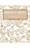 weekly meal planner pad: Meal Prep Planner And Grocery List Weeks of Menu Planning Pages with Weekly Shopping List - Food Calendar - Eat Journal ... Snacks (Day Menu Meal Pl
