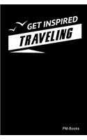Get Inspired Traveling: Gepunktetes A5 Notizbuch oder Heft für Schüler, Studenten und Erwachsene