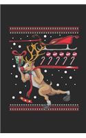 Christmas Animal - Reindeer: Small Lined Notebook (6 X 9 -120 Pages) - Chirstmas Gift and Holiday Planner For Women, Men, Teens And Kids