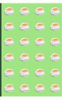 Cup of Tea Pattern Notebook: Small Lined Journal for Kids / Adults / Men / Women / Children / Work 120 Pages 6" x 9"